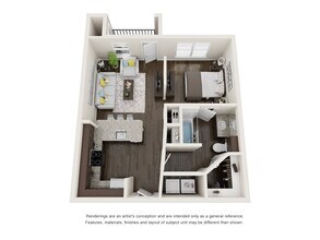 1 Bedroom 1 Bath 3330 floor plan